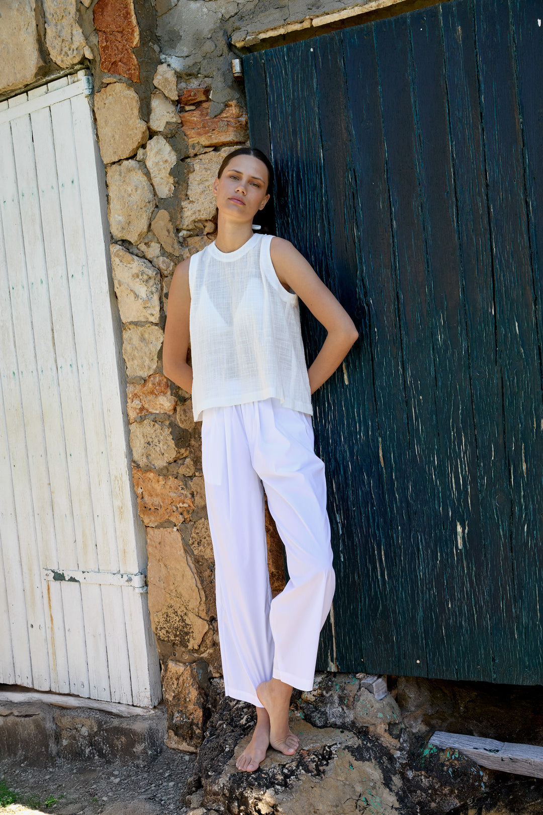 Whitney Summer Shirting White