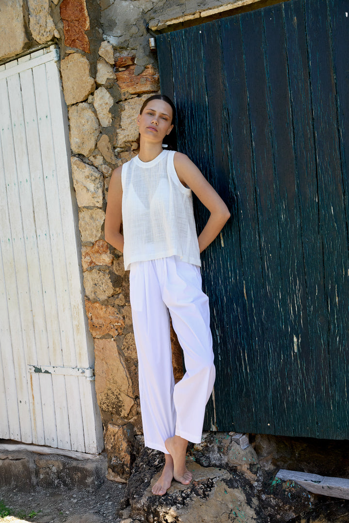 Whitney Summer Shirting White