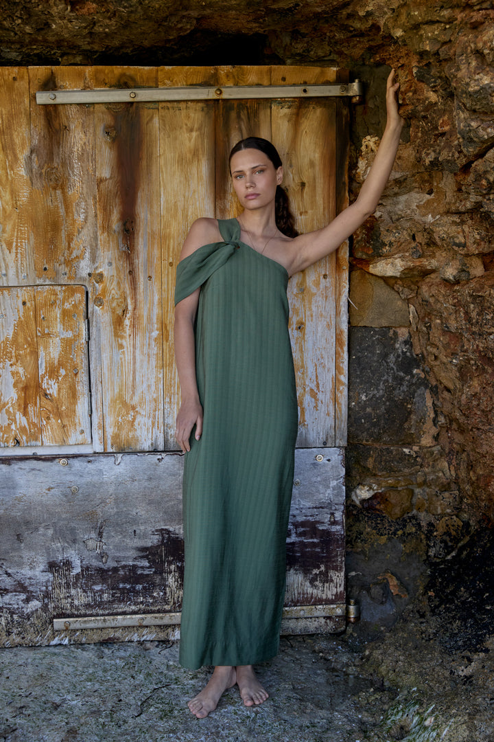 Fernanda Plain Woven Pesto