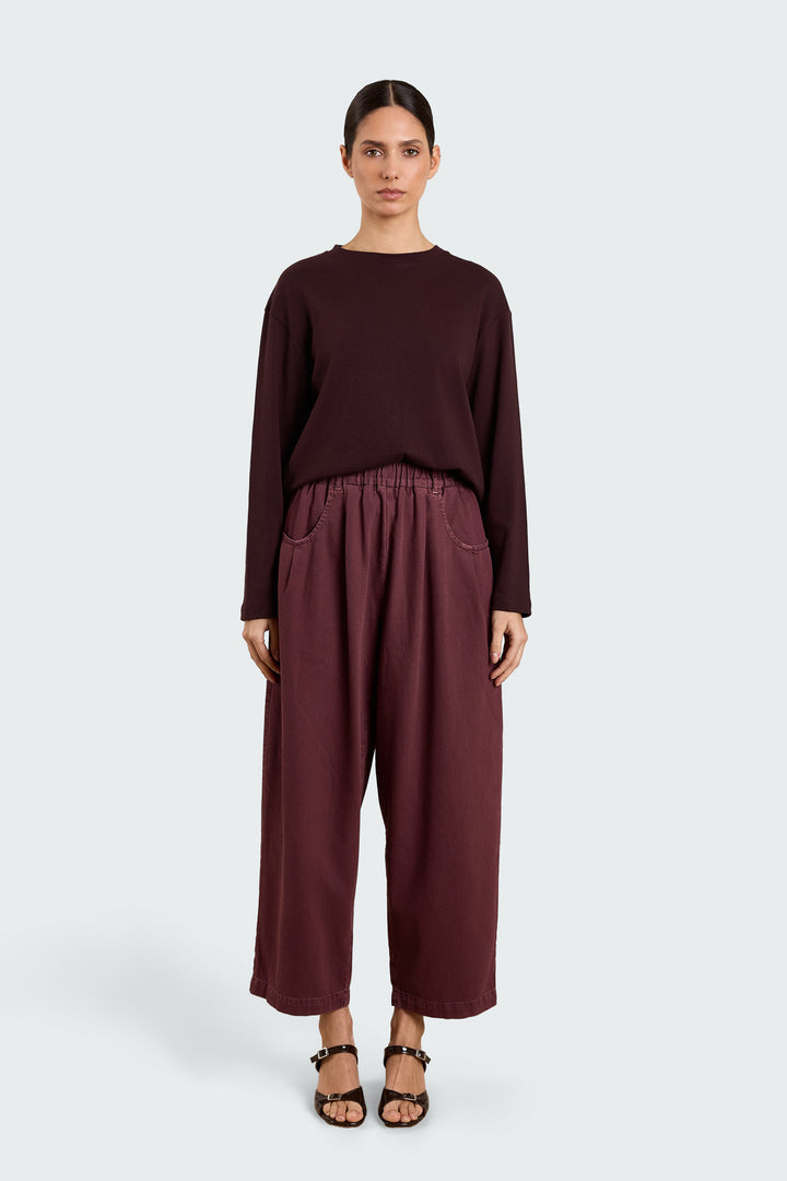 Lila Solid Jersey Burgundy