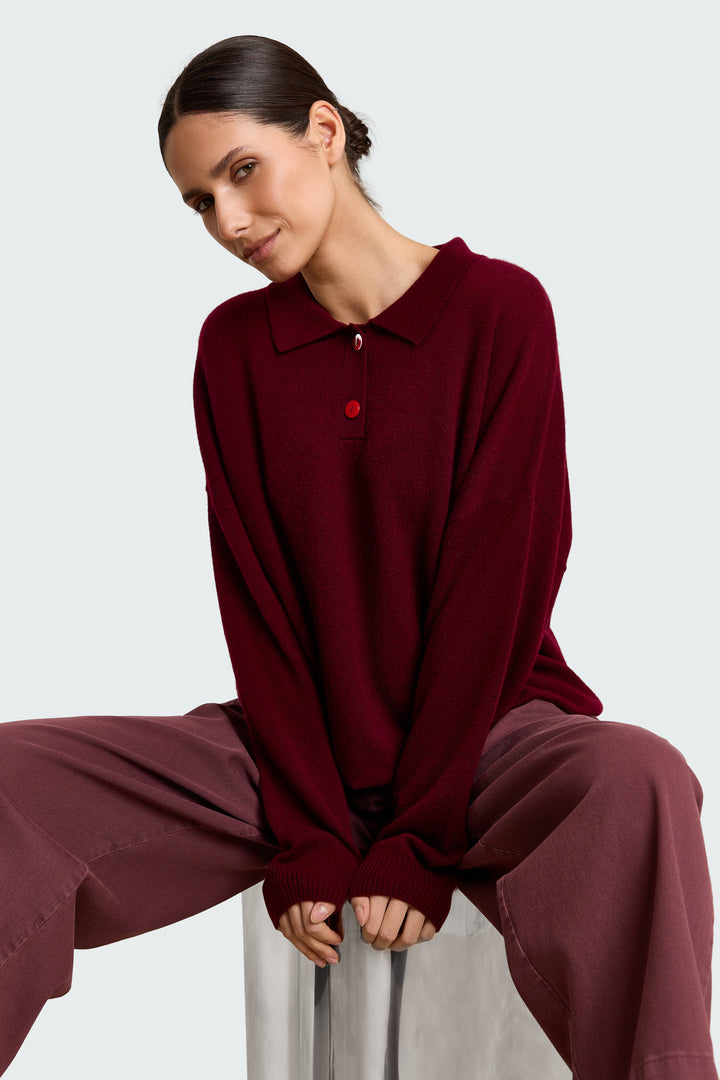 Stacy Cashmere Burgundy
