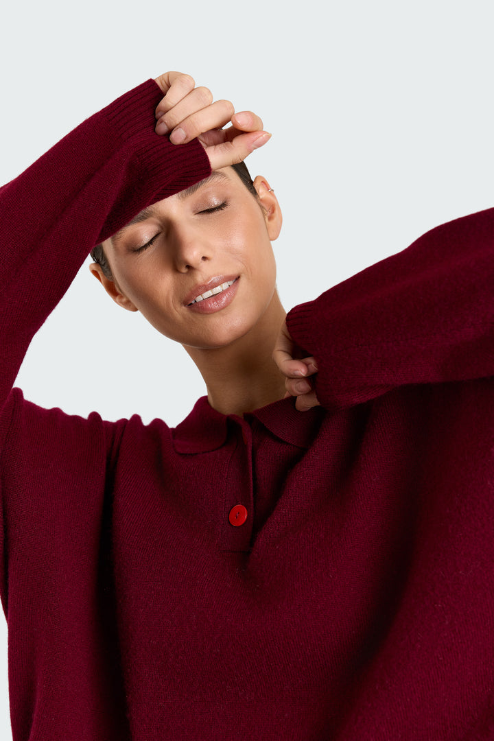 Stacy Cashmere Burgundy