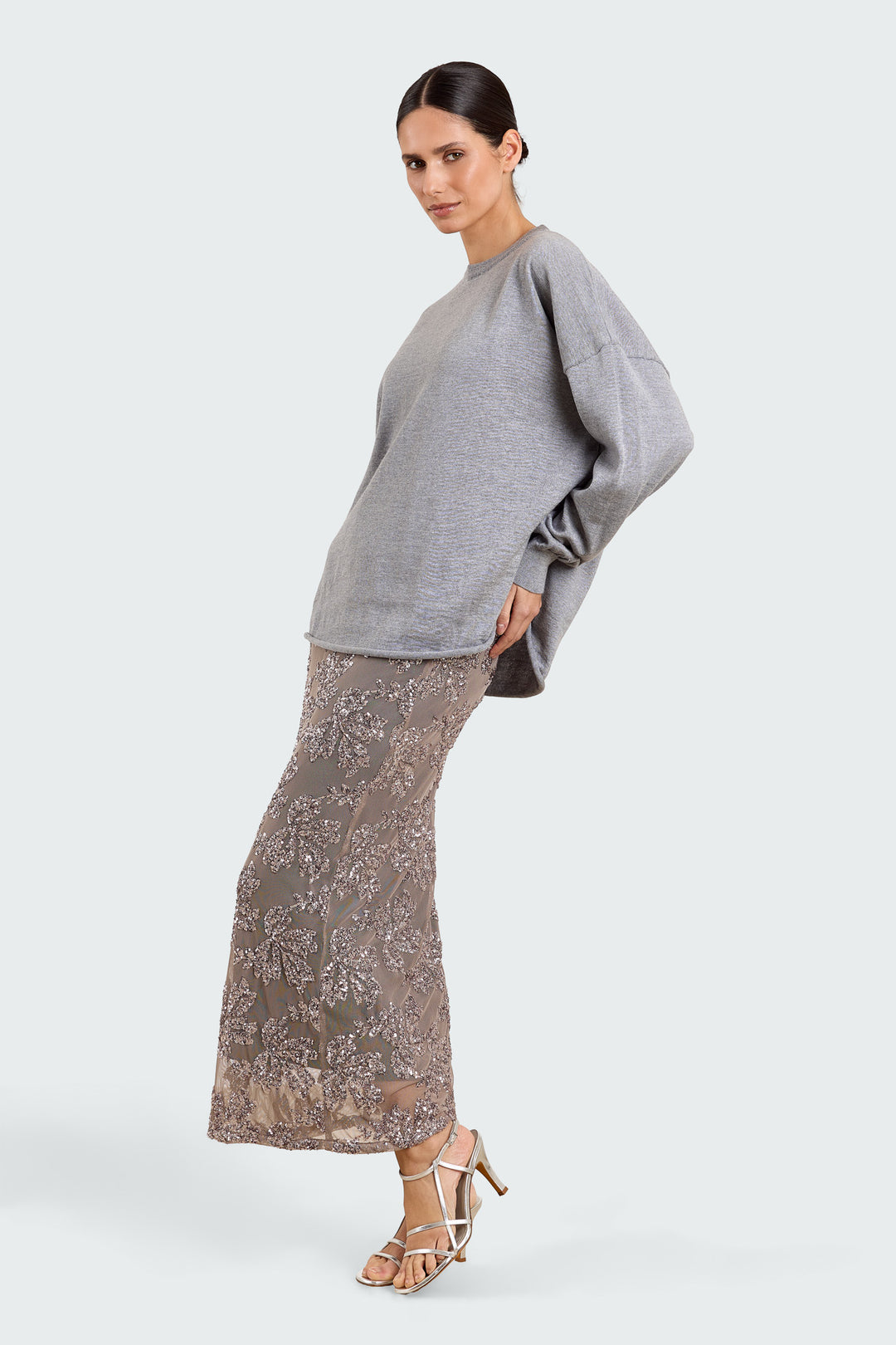 Oline Basic Knit Mid Grey