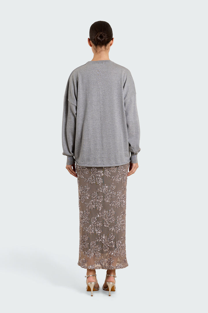 Oline Basic Knit Mid Grey