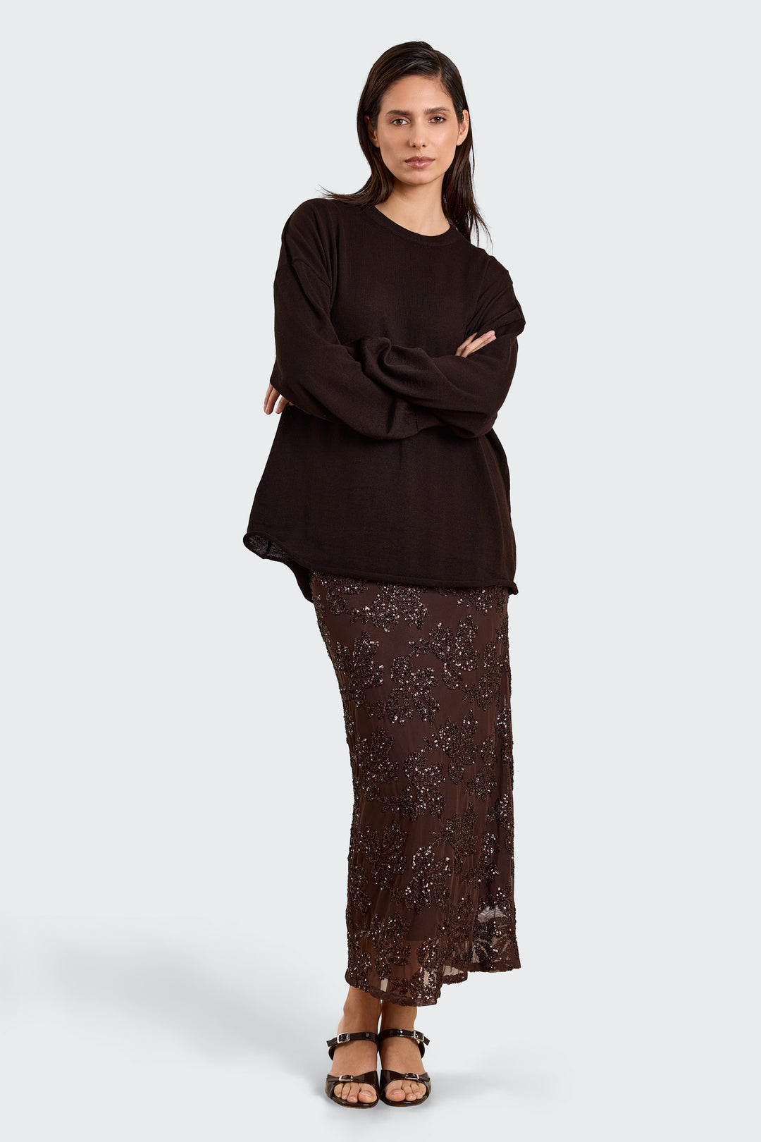 Oline Basic Knit Brown