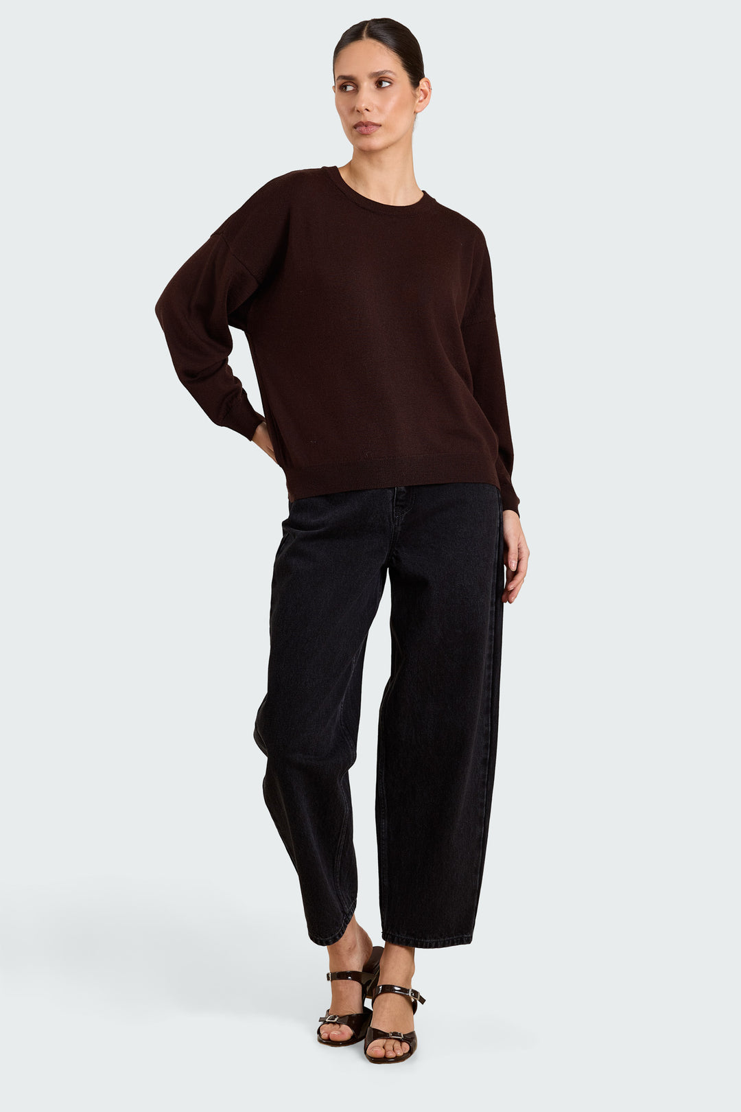 Stephanie Basic Knit Brown