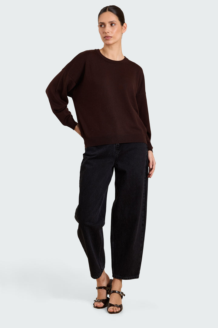 Stephanie Basic Knit Brown