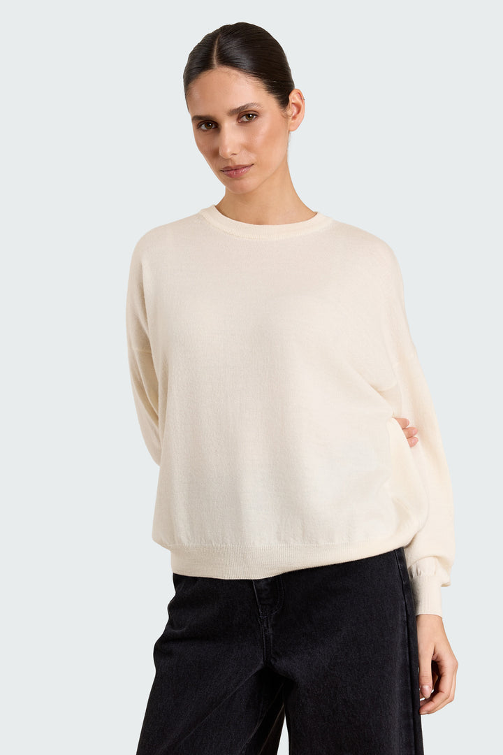 Stephanie Basic Knit Cream