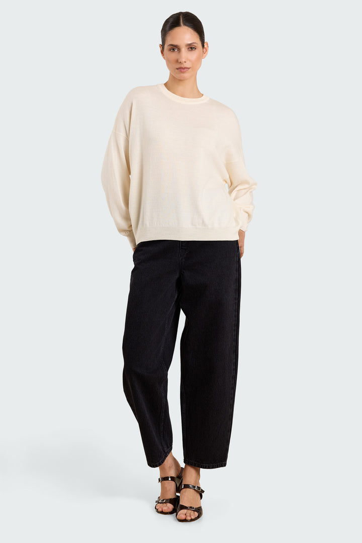 Stephanie Basic Knit Cream