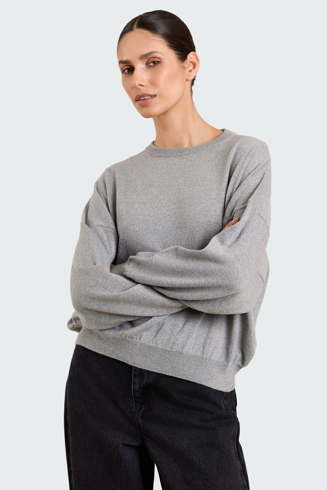 Stephanie Basic Knit Grey