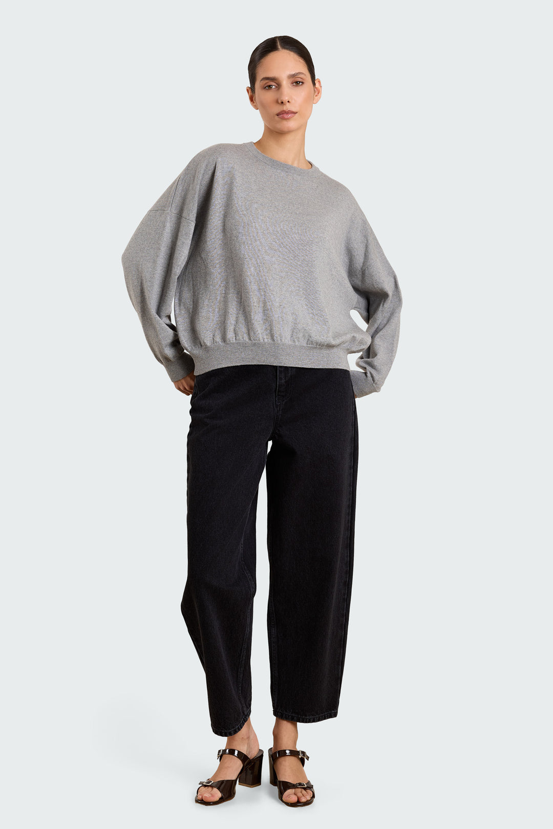 Stephanie Basic Knit Grey