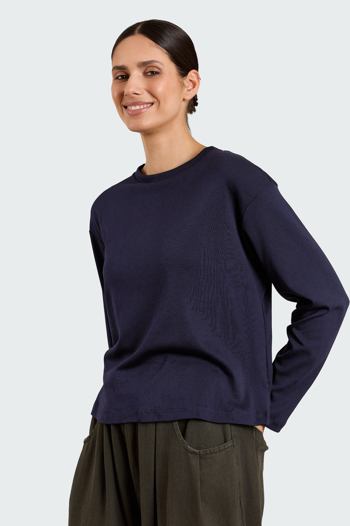 Lila Solid Jersey Navy