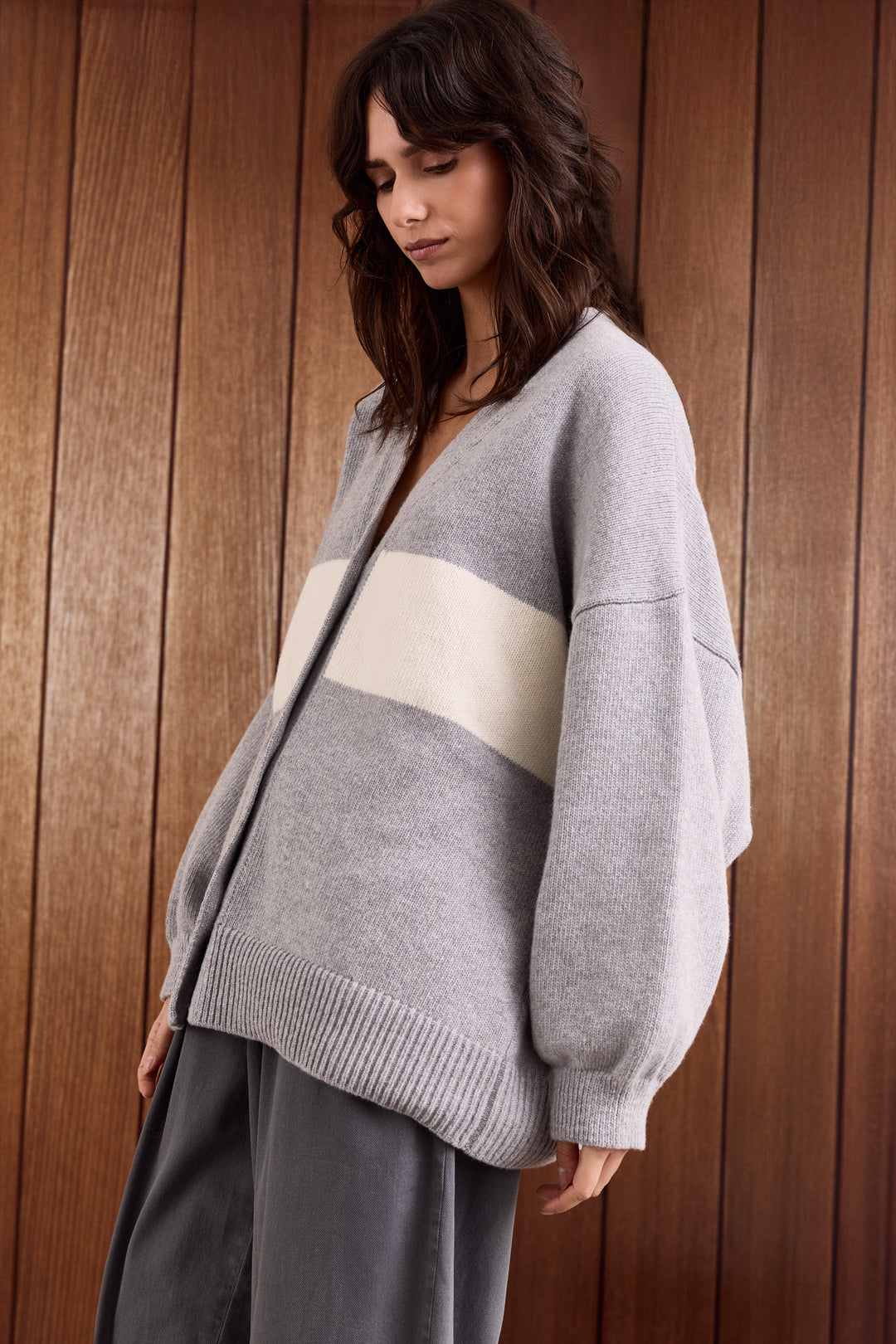 Mouchie Wool Blend Grey/Cream