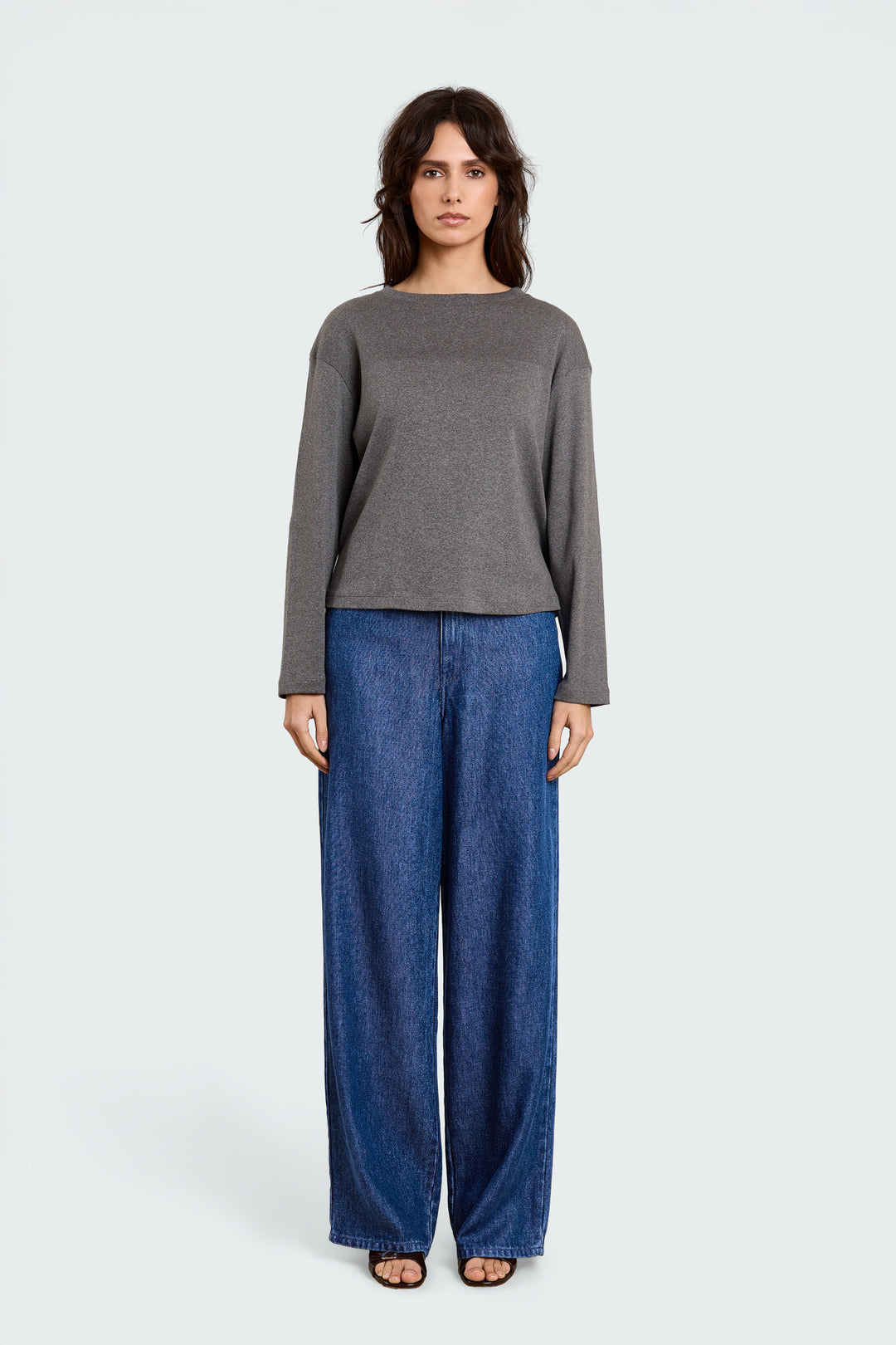 Lila Solid Jersey Grey Melange