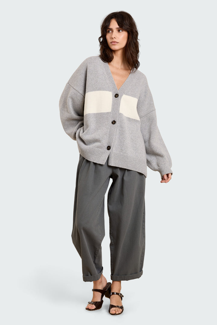 Mouchie Wool Blend Grey/Cream