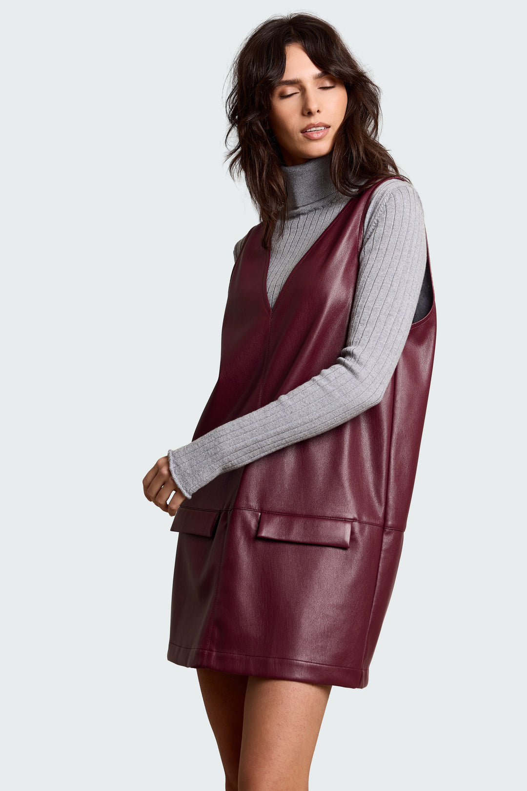 Ella Vegan Leather Burgundy