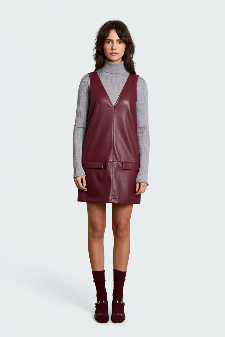 Ella Vegan Leather Burgundy