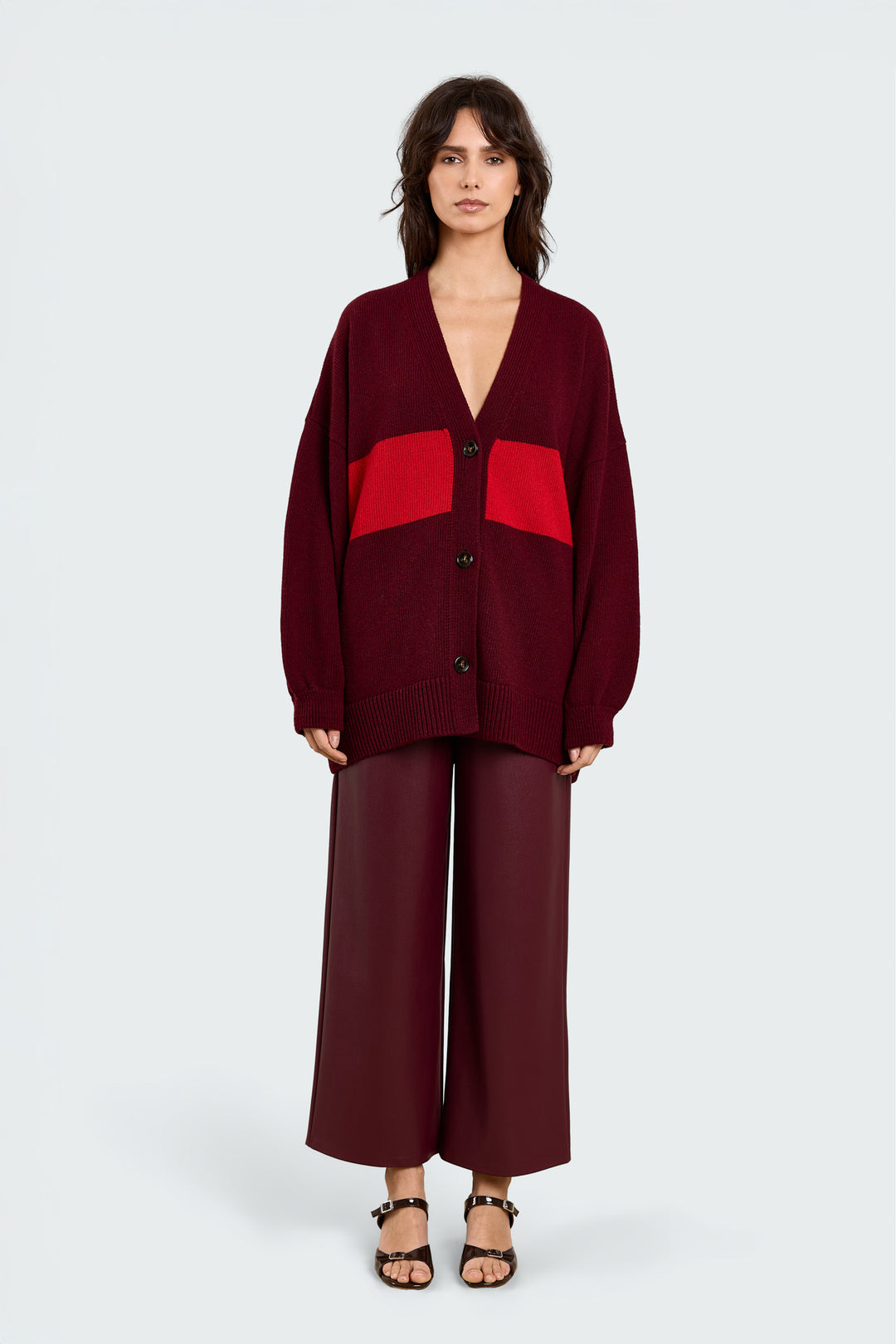 Mouchie Wool Blend Burgundy/Red