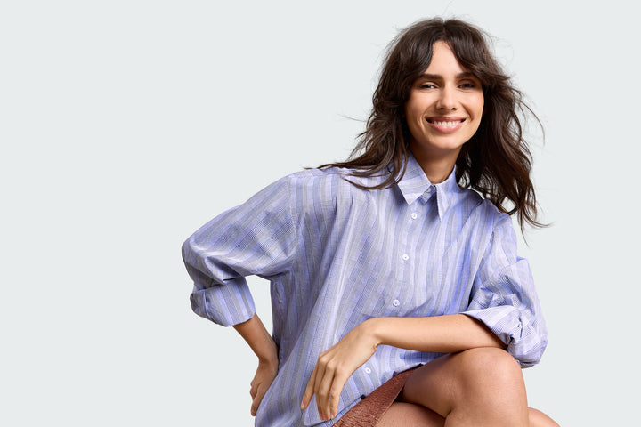 Laura Shirting Bic Blue Check