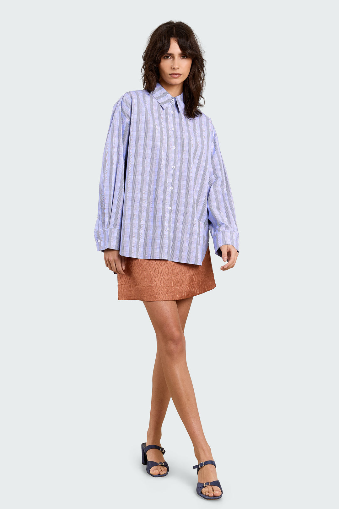 Laura Shirting Bic Blue Check