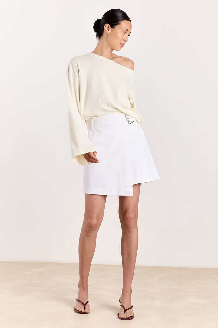 Archie T-shirt Uni Solid Cream