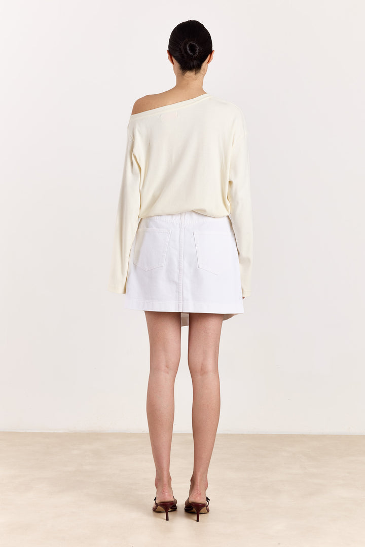 Archie T-shirt Uni Solid Cream