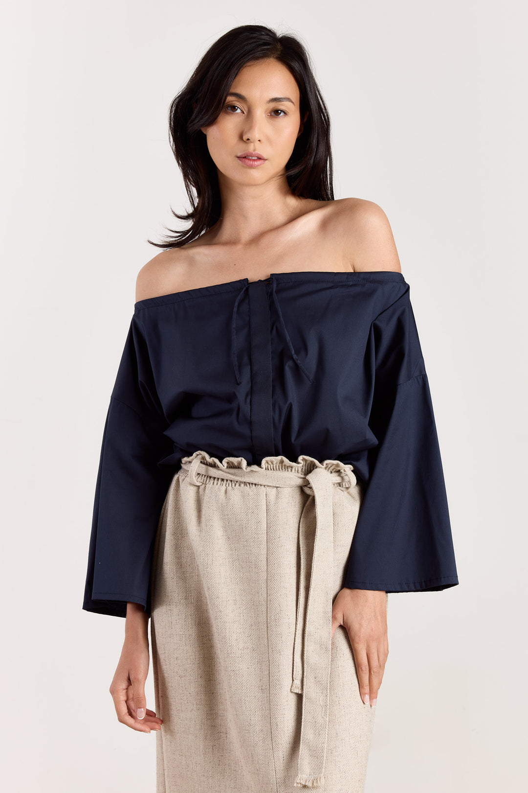 Anais Iron Shirting Navy
