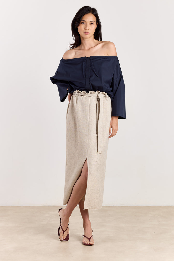 Anais Iron Shirting Navy
