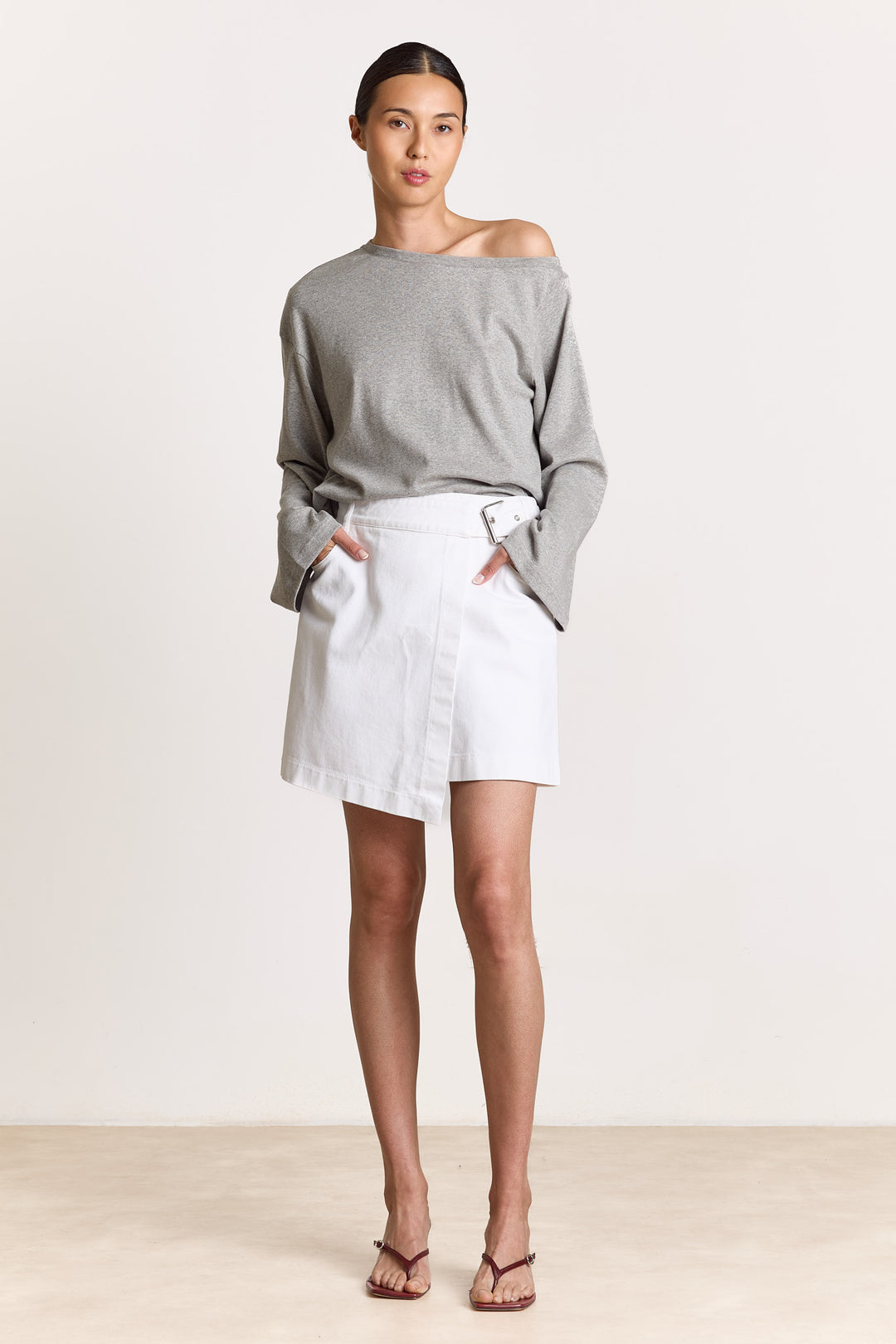Archie T-shirt Uni Solid Grey Melange
