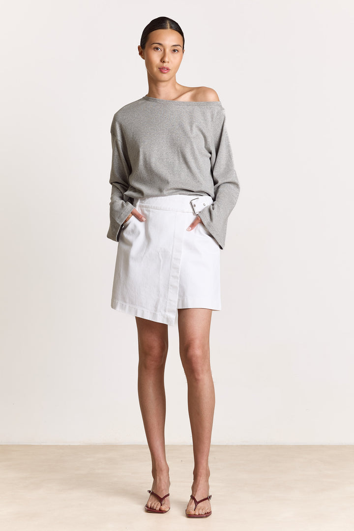 Archie T-shirt Uni Solid Grey Melange