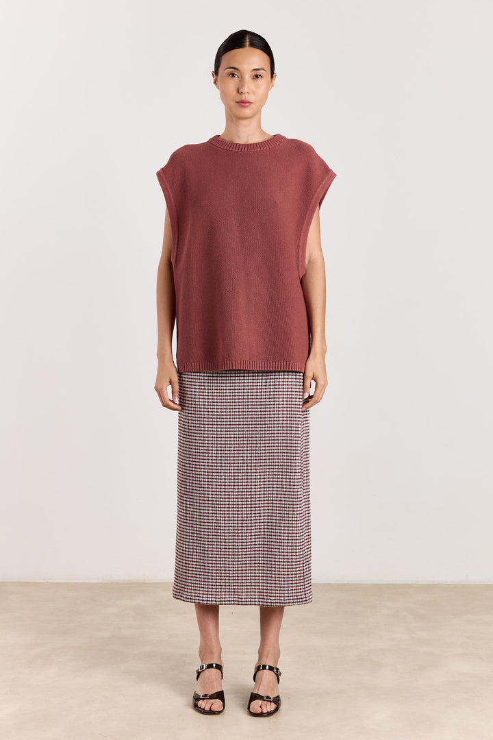 Ashley Summer Knit Marsala Red