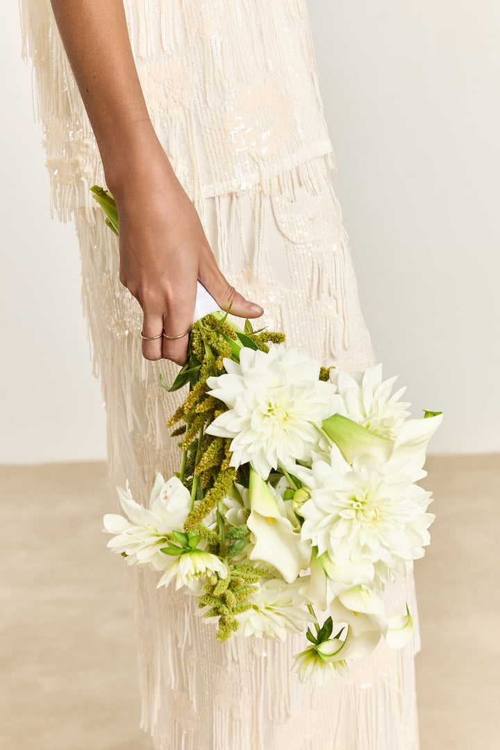 Claudine Sequin Fringe Cream