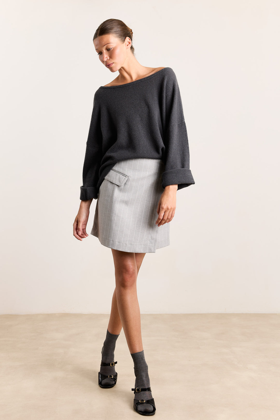 Francine Suiting Stripes Light Grey