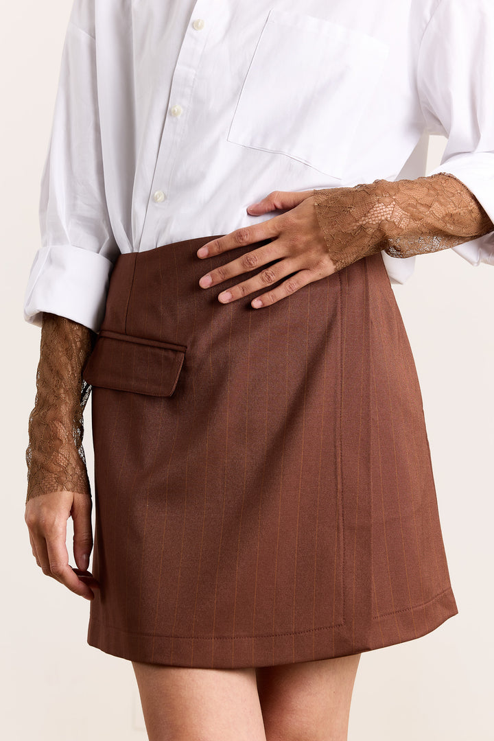 Nathalie Flower Lace Brown