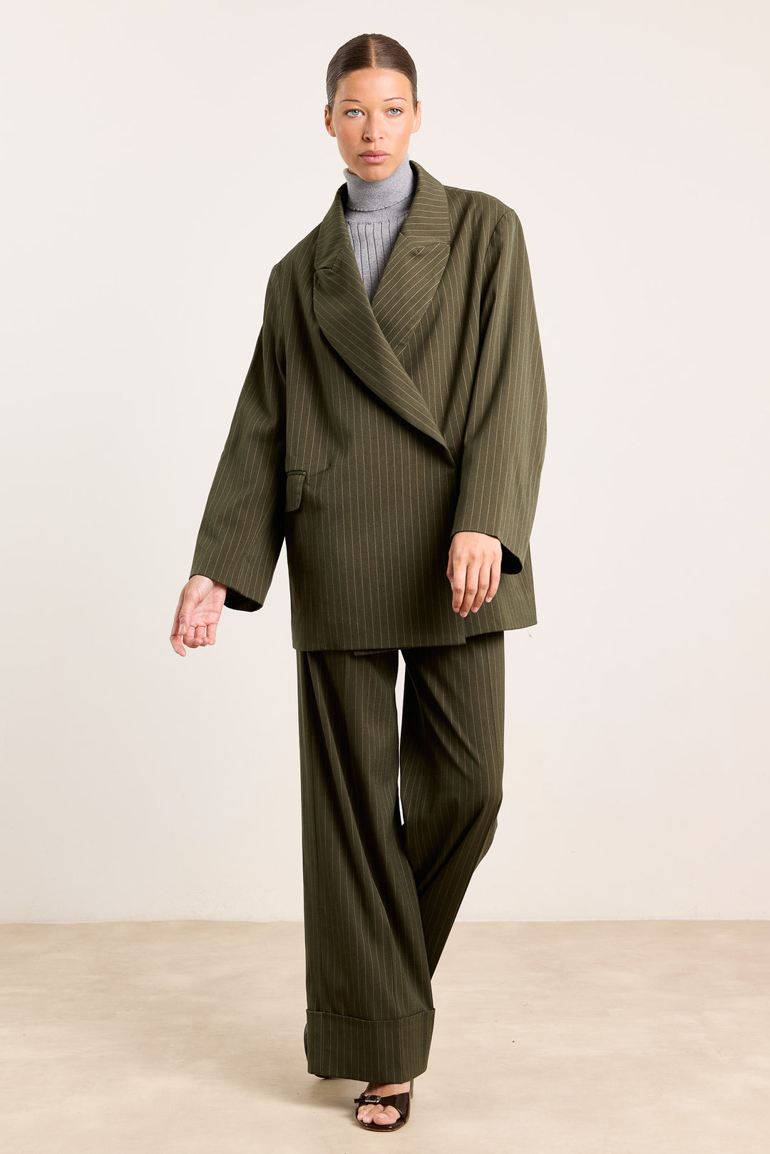 Freddie Suiting Stripes Military