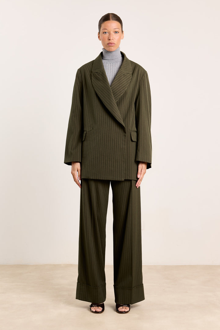 Francoise Suiting Stripes Military