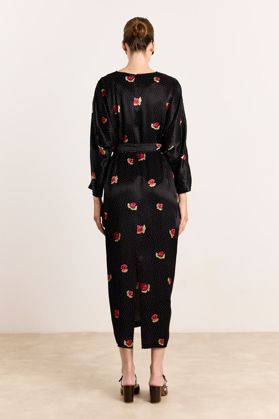 Jools Abstract Rose Print Black