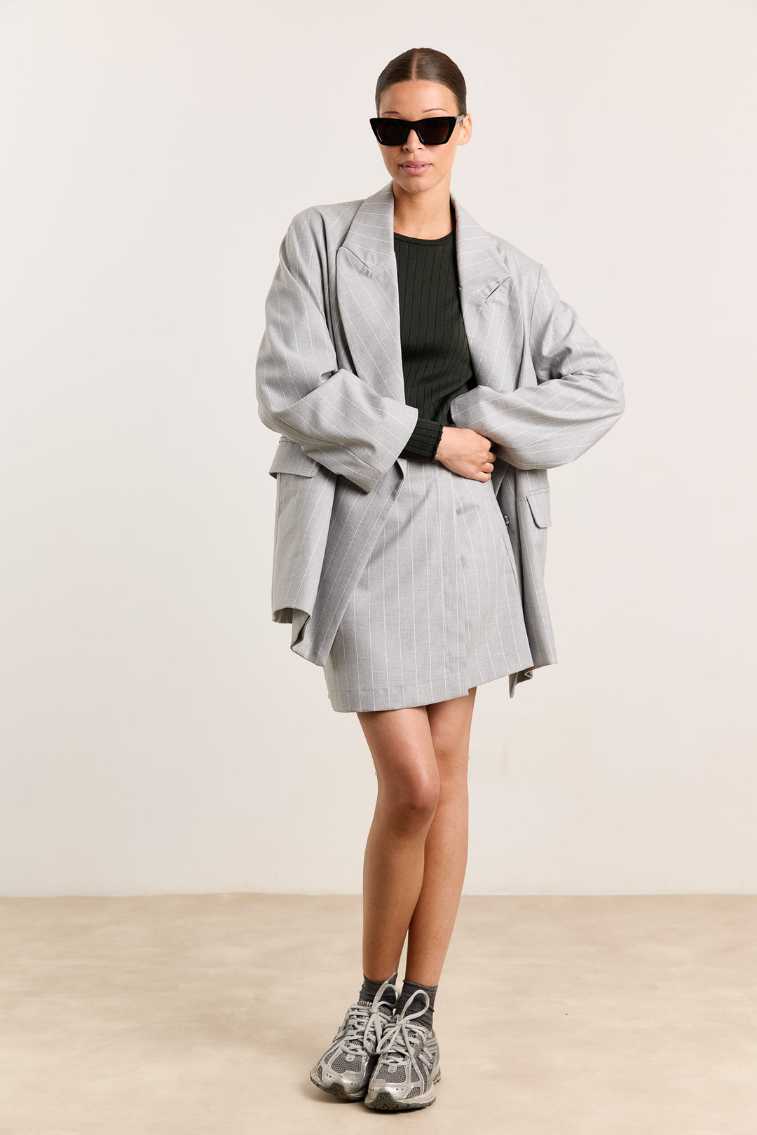 Francine Suiting Stripes Light Grey