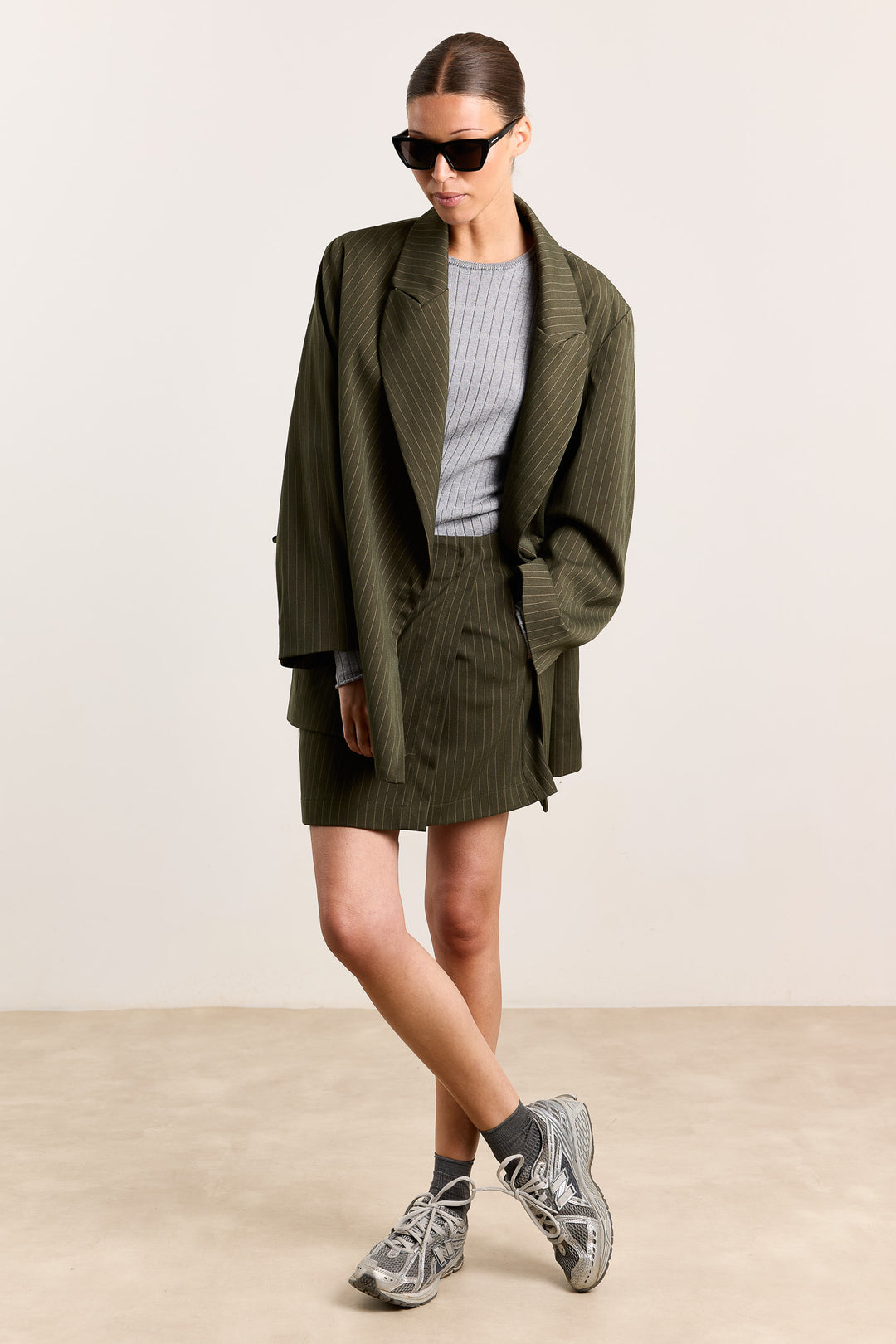 Francine Suiting Stripes Military