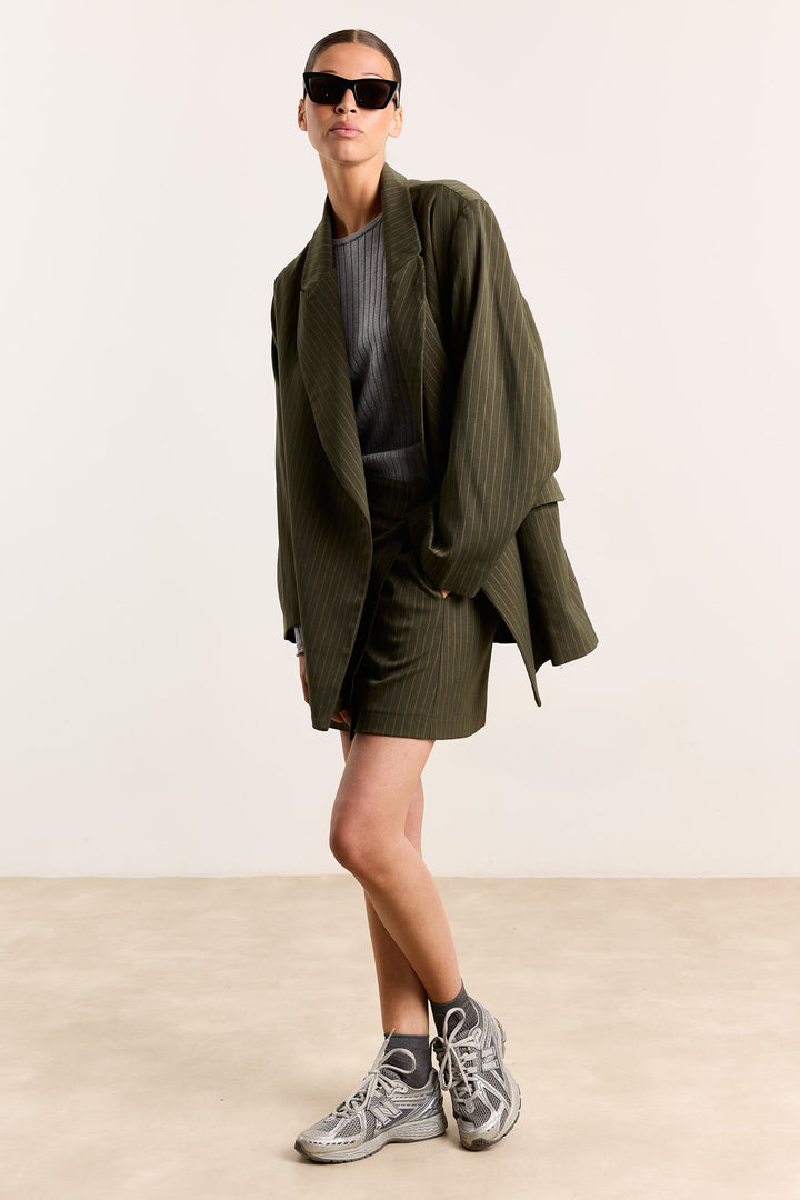Francine Suiting Stripes Military