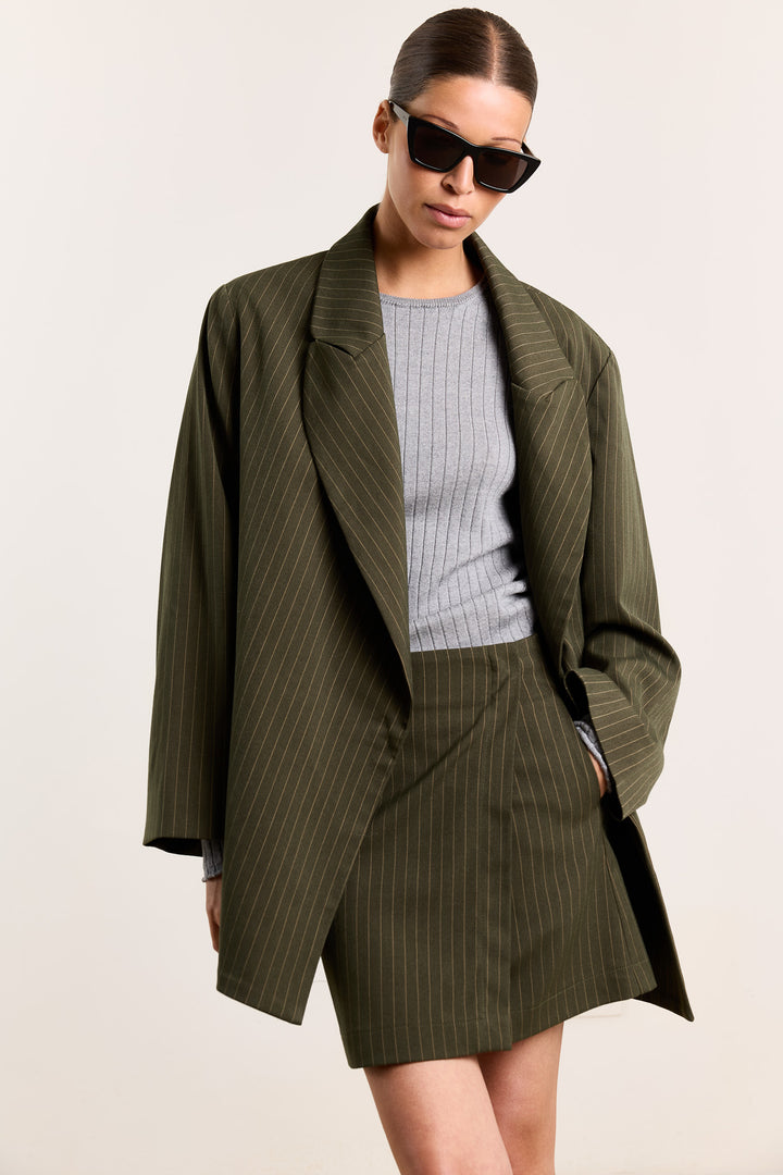 Francine Suiting Stripes Military