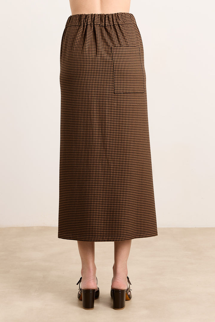 Cyril Checked Suiting Brown