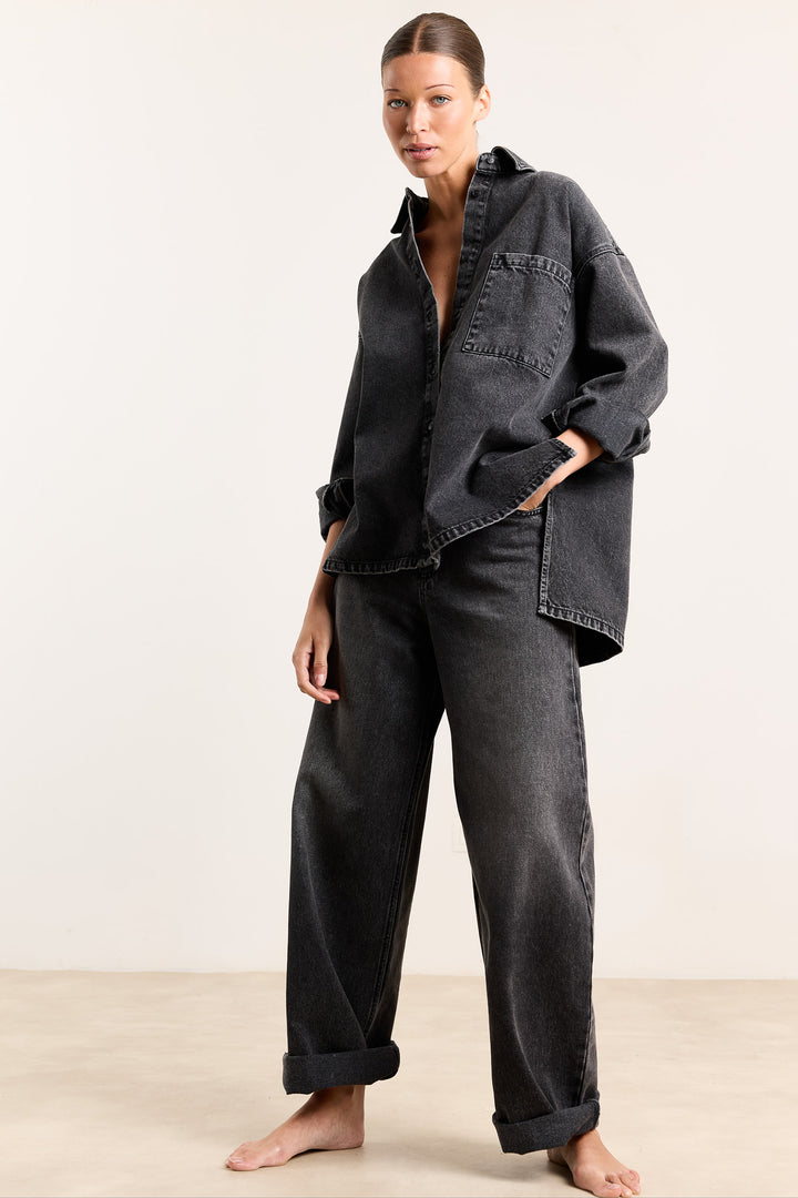 Vicky Rigid Denim Overdye Black