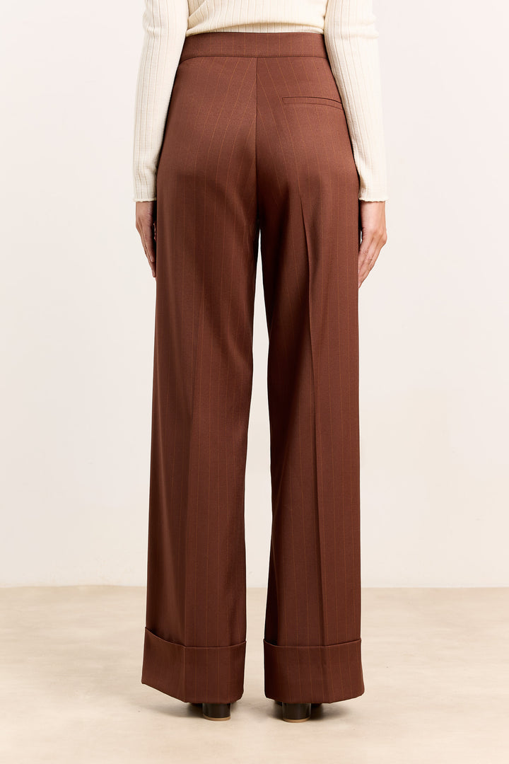 Freddie Suiting Stripes Brown