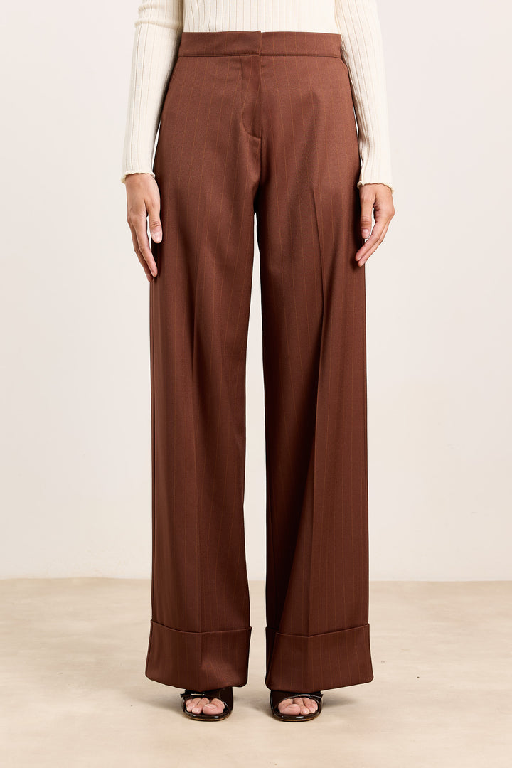 Freddie Suiting Stripes Brown