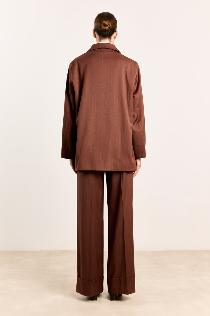 Francoise Suiting Stripes Brown