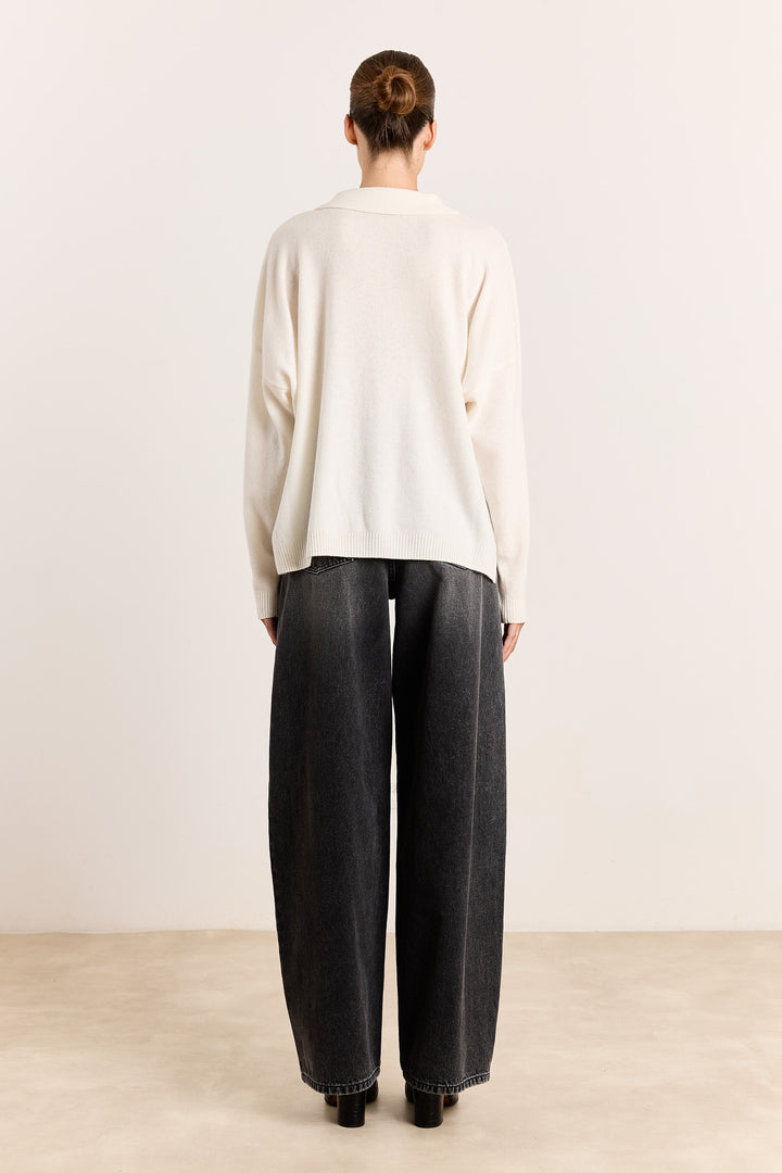 Stacy Cashmere Ecru