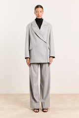 Francoise Suiting Stripes Light Grey