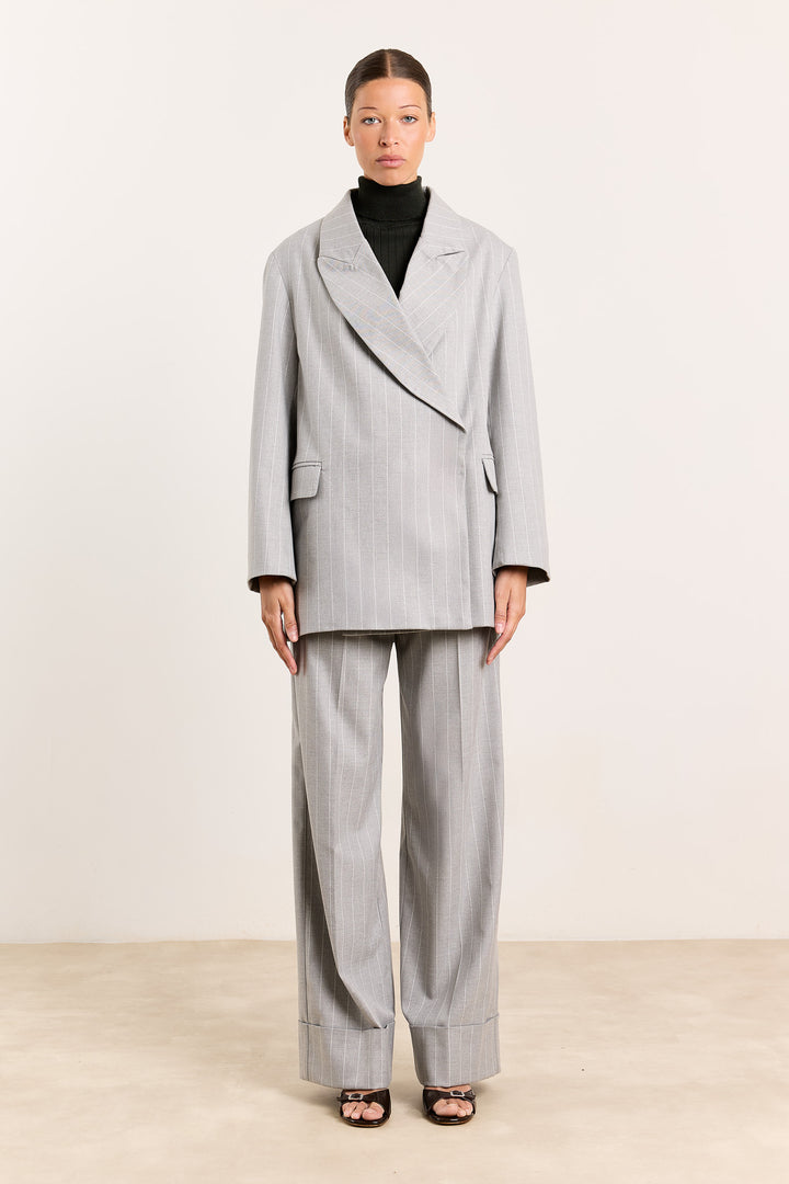 Freddie Suiting Stripes Light Grey