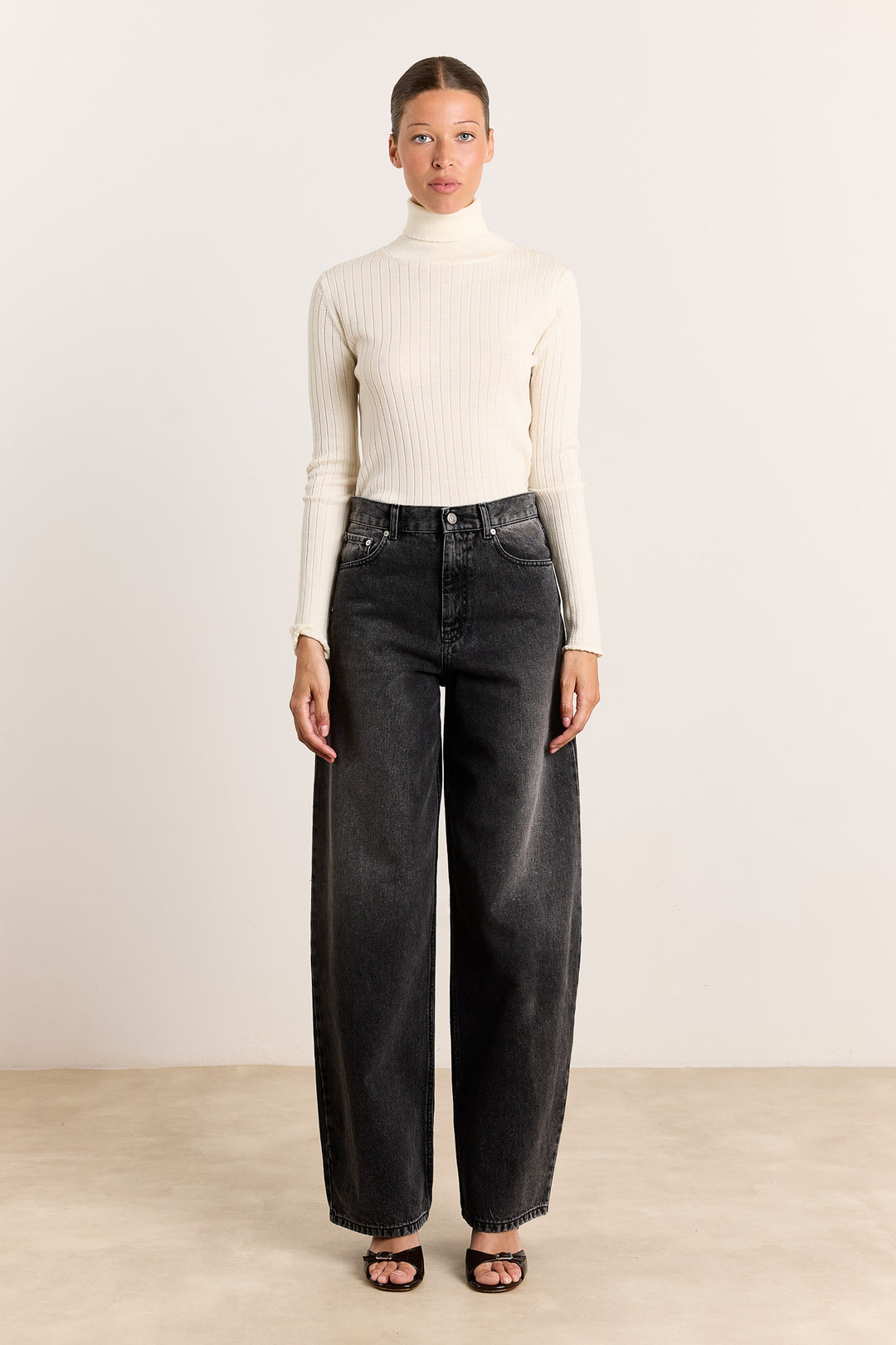 Dahlia Rib Merino Ecru